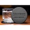 Dacasso Black Leatherette Round Coaster with Thin Metal Core AG-1354 - alternate 6